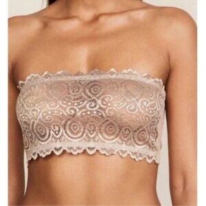 Free People Intimately Reversible Bandeau Bra Tan - EUC